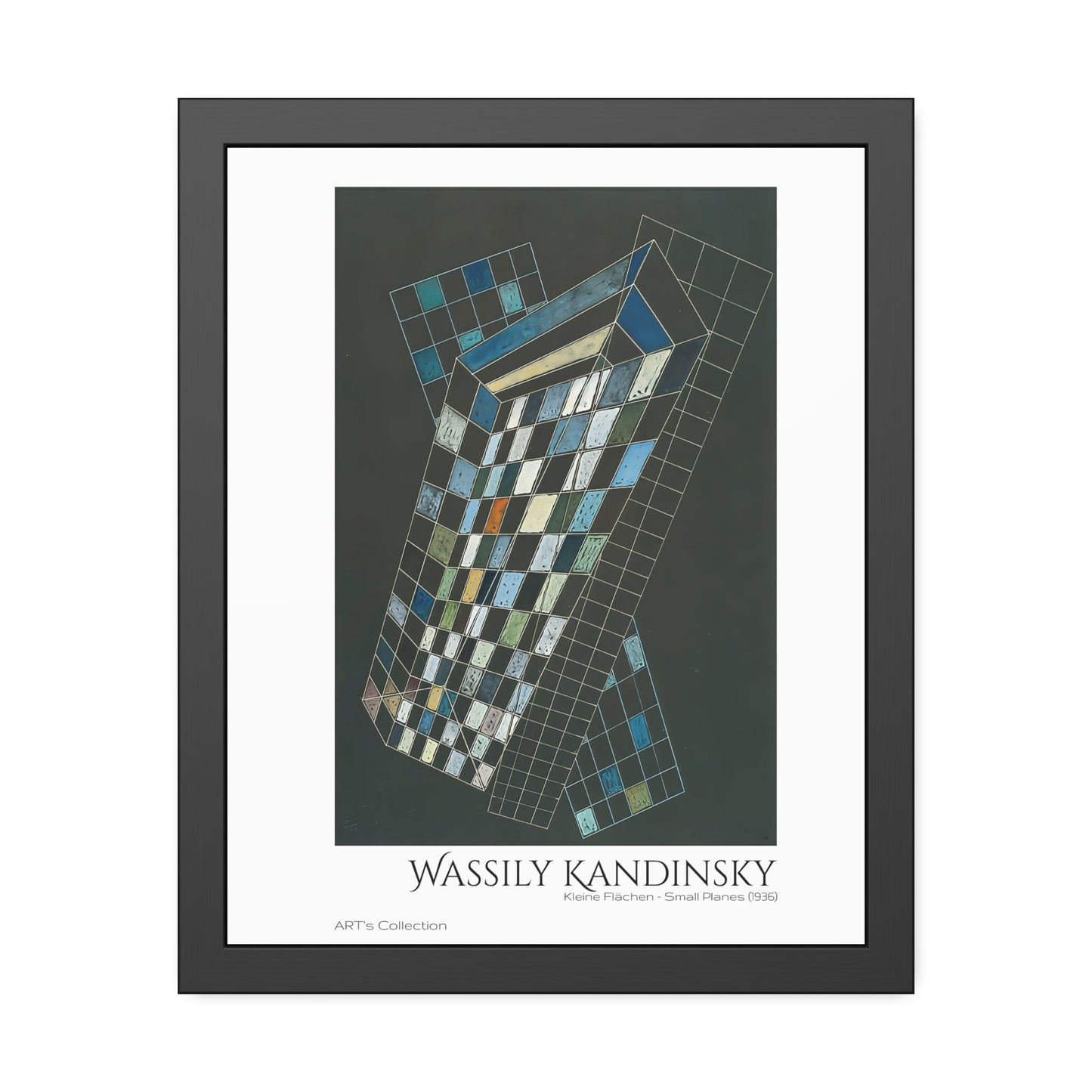 Kleine Flächen - Small Planes (1936) by Wassily Kandinsky / Affiche Encadrée série ART's Collection