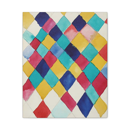 Farbstudie mit Rauten (1913) by Wassily Kandinsky / Reproduction Fine Art sur Toile / Epaisseur 3,2cm - 1'25 po