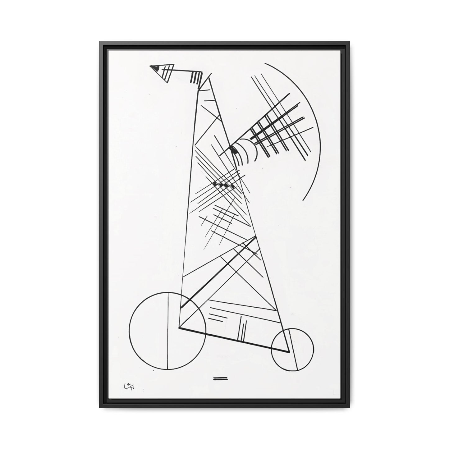 Ohne Titel (1930) by Wassily Kandinsky / Toile encadrée sur caisse américaine