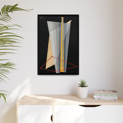 Construction (1922) by László Moholy-Nagy  / Toile encadrée sur caisse américaine