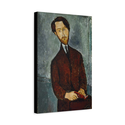 Léopold Zborowski (1911-1920) by Amedeo Modigliani / Reproduction Fine Art sur Toile / Flanc Large Epaisseur 3.2 cm - 1.25 inch