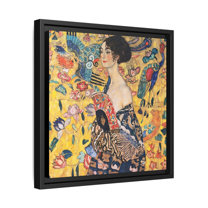 Woman with fan (1917-1918) by Gustav Klimt / Toile encadrée sur caisse américaine