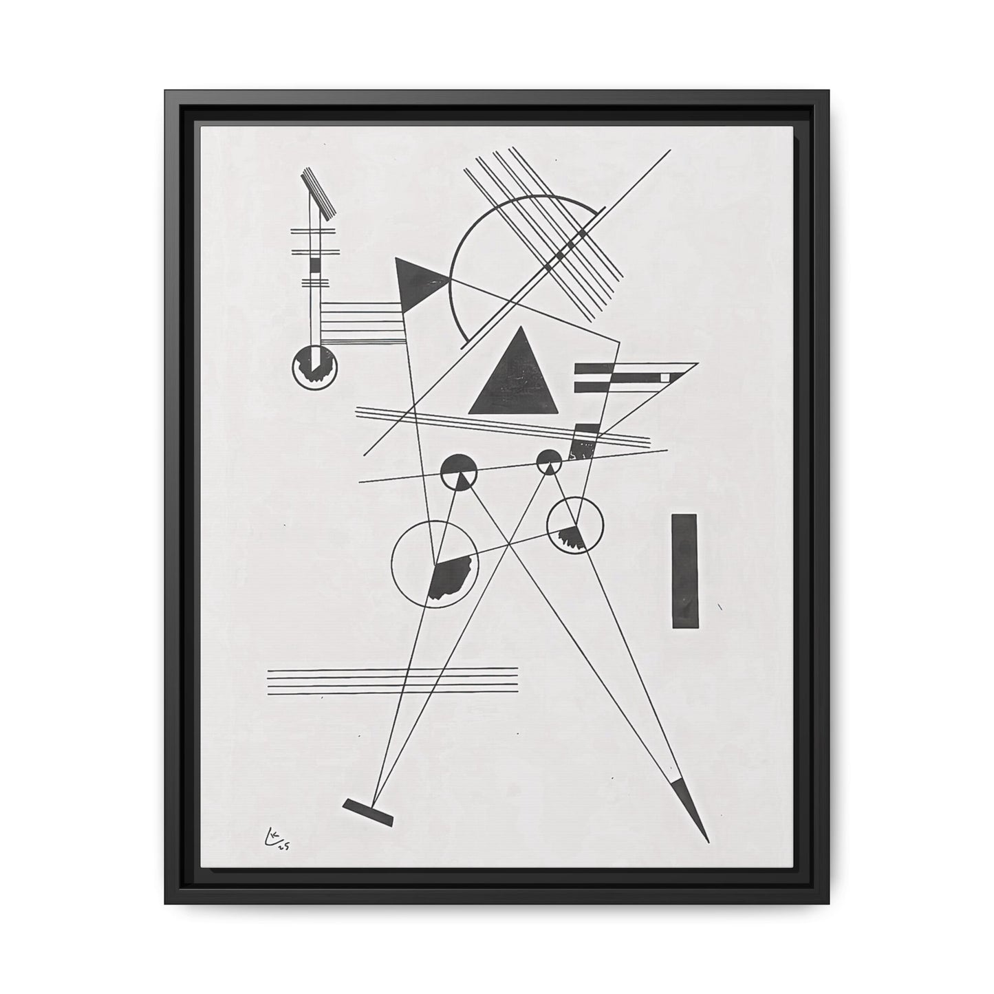 Wassily Kandinsky / Lithographie No. 1 (1925) / Toile encadrée sur caisse américaine