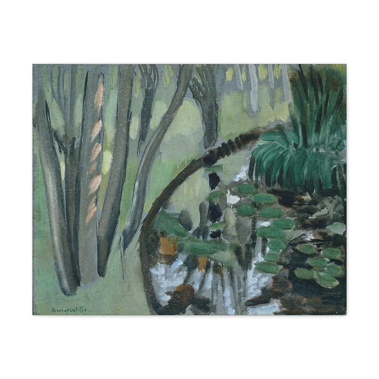 Le ruisseau, Maintenon (1918) by Henri Matisse / Reproduction Fine Art sur Toile / Flanc Large Epaisseur 3.2 cm - 1.25 inch