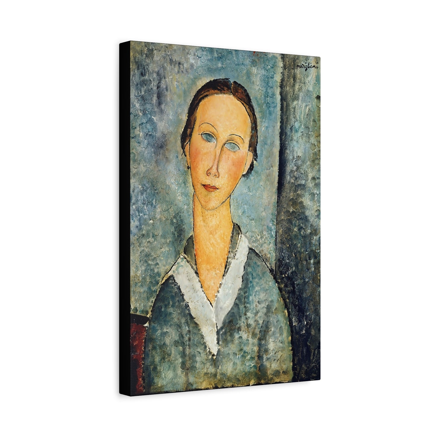 Girl in a Sailor's Blouse (1918) by Amedeo Modigliani / Reproduction Fine Art sur Toile / Flanc Large Epaisseur 3.2 cm - 1.25 inch
