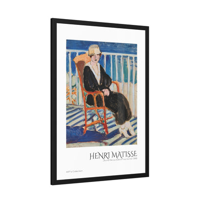 Jeune fille au balcon sur la mer (1918) by Henri Matisse  / Affiche Encadrée série ART's Collection