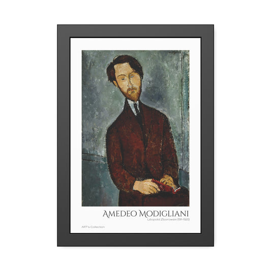 Léopold Zborowski (1911-1920) by Amedeo Modigliani  / Affiche Encadrée série ART's Collection