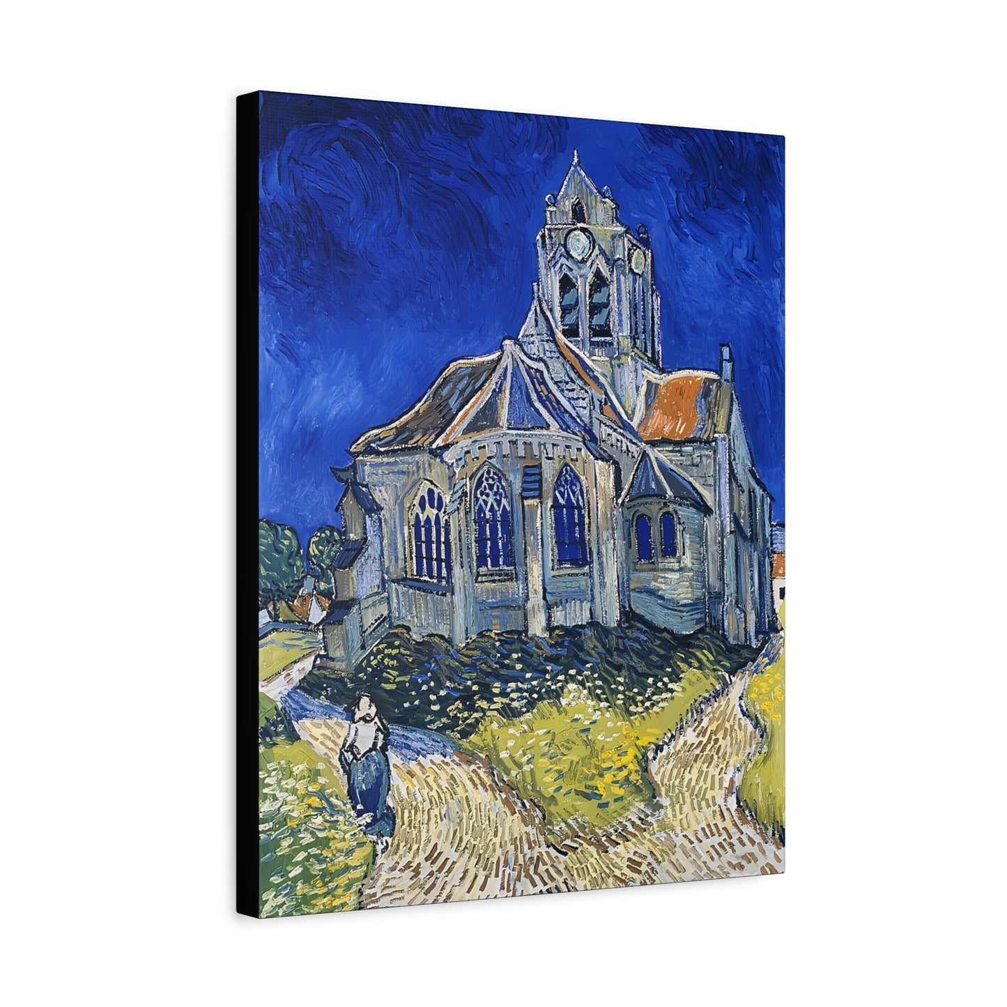 The Church in Auvers-sur-Oise (1890)  by Vincent van Gogh  / Reproduction Fine Art sur Toile / Epaisseur 3,2cm - 1'25 po
