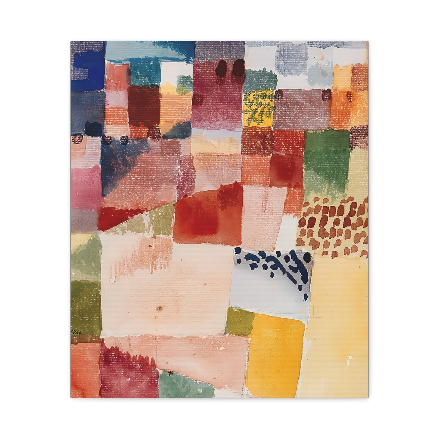 Motif from Hammamet (1914) by Paul Klee  / Reproduction Fine Art sur Toile / Epaisseur 3,2cm - 1'25 po