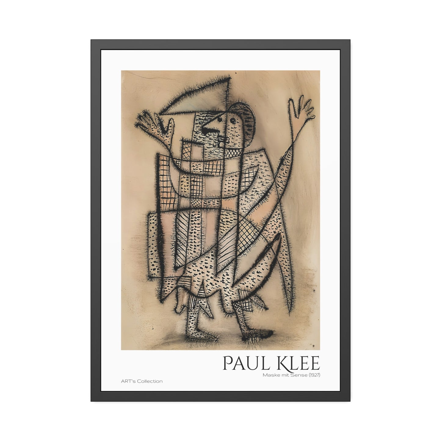 Maske mit Sense (1927) by Paul Klee / Affiche Encadrée série ART's Collection