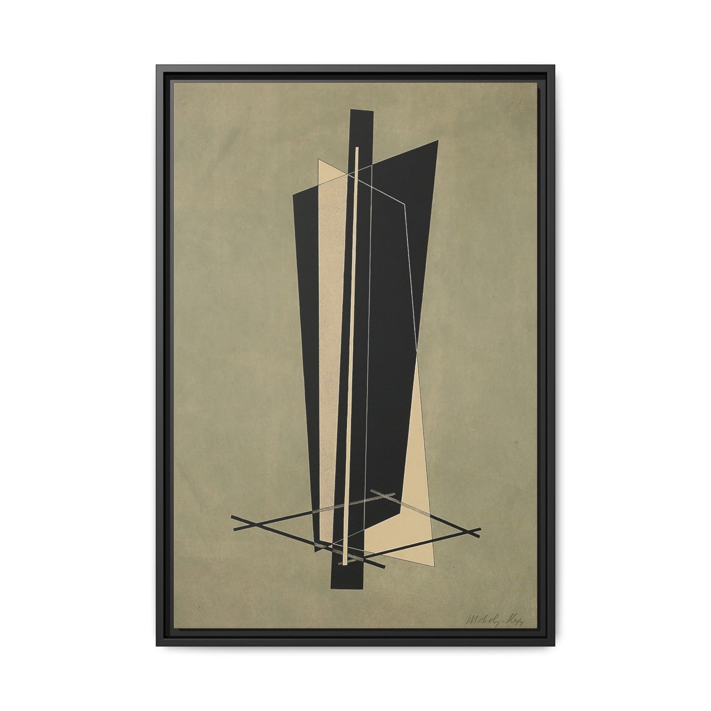 Kestnermappe - Komposition - One Plate P. 123 (1922-23)  by László Moholy-Nagy  / Toile encadrée sur caisse américaine