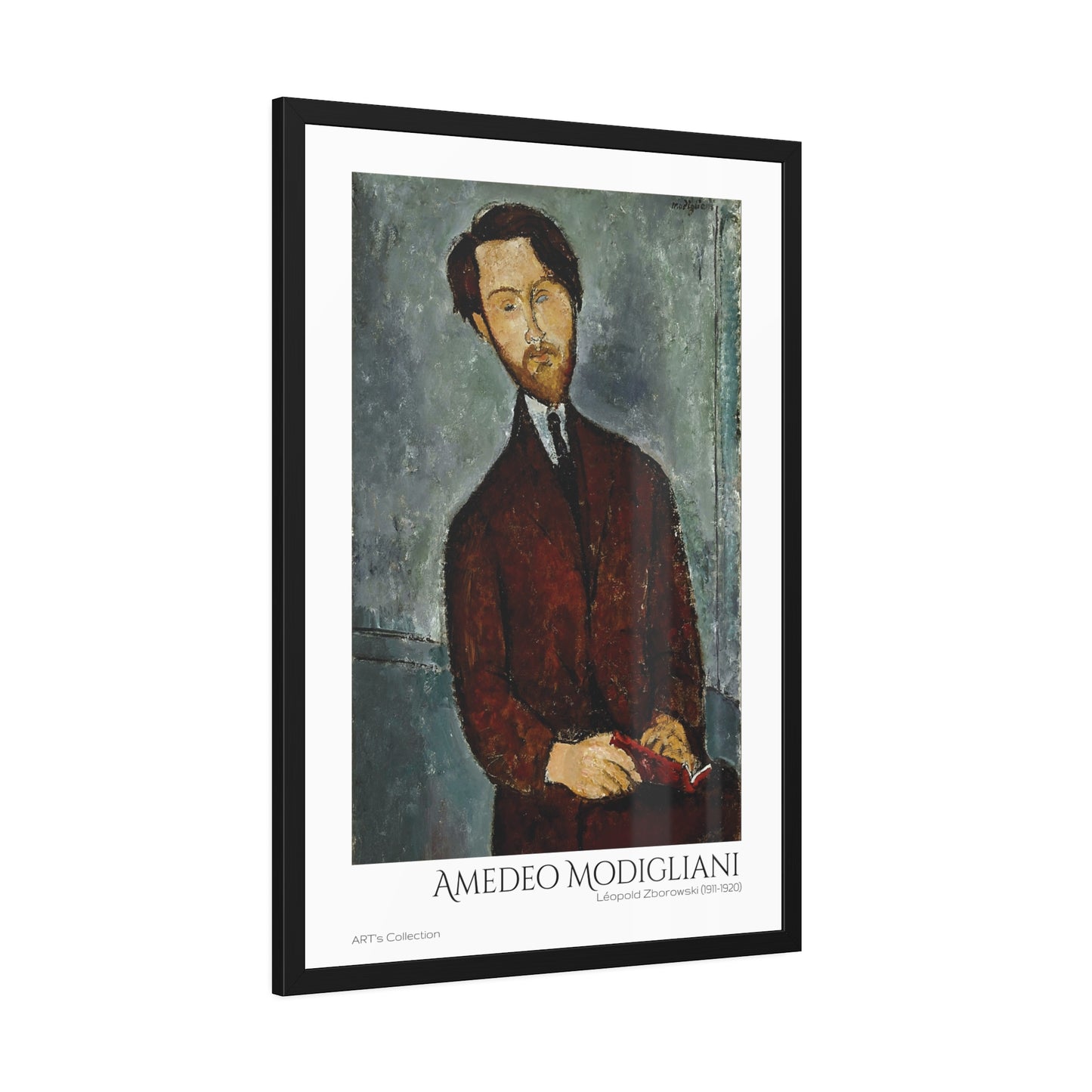 Léopold Zborowski (1911-1920) by Amedeo Modigliani  / Affiche Encadrée série ART's Collection