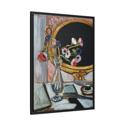 Anémones au miroir noir (1919) by Henri Matisse / Toile encadrée sur caisse américaine
