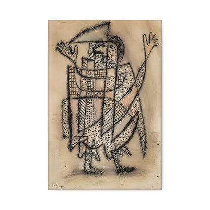 Maske mit Sense (1927) by Paul Klee  / Reproduction Fine Art sur Toile / Epaisseur 3.2 cm - 1.25 inch