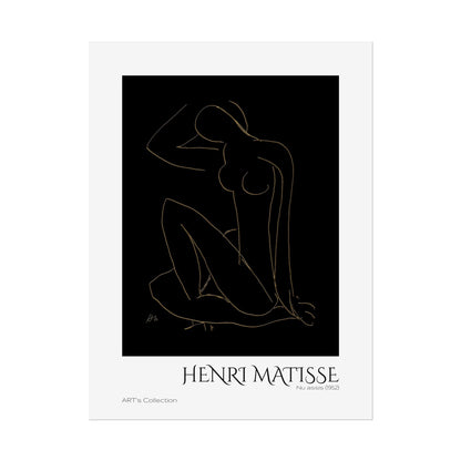Nu assis (1952) version imposition by Henri Matisse / Affiche imprimée - Série ART's Collection