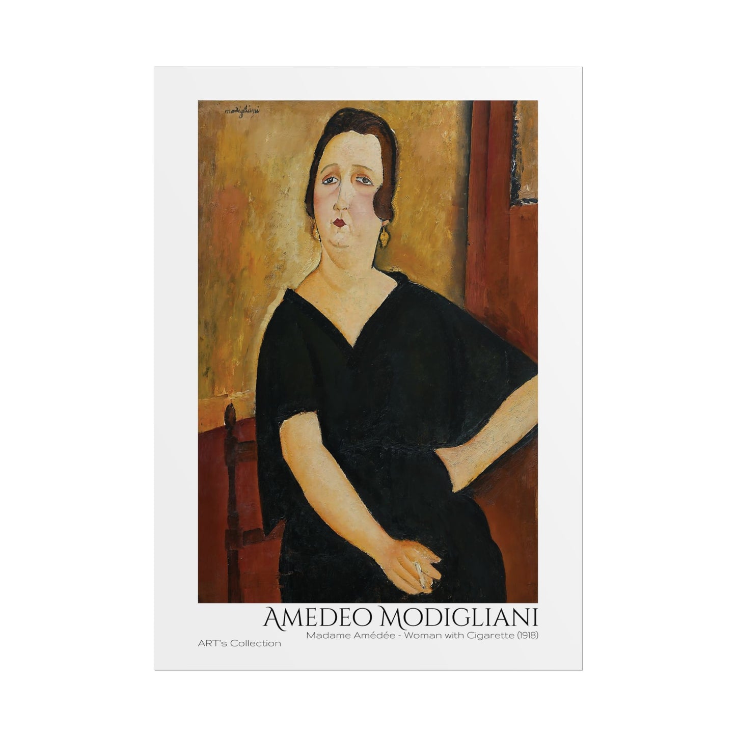 Madame Amédée - Woman with Cigarette (1918)  by Amedeo Modigliani / Affiche imprimée - Série ART's Collection