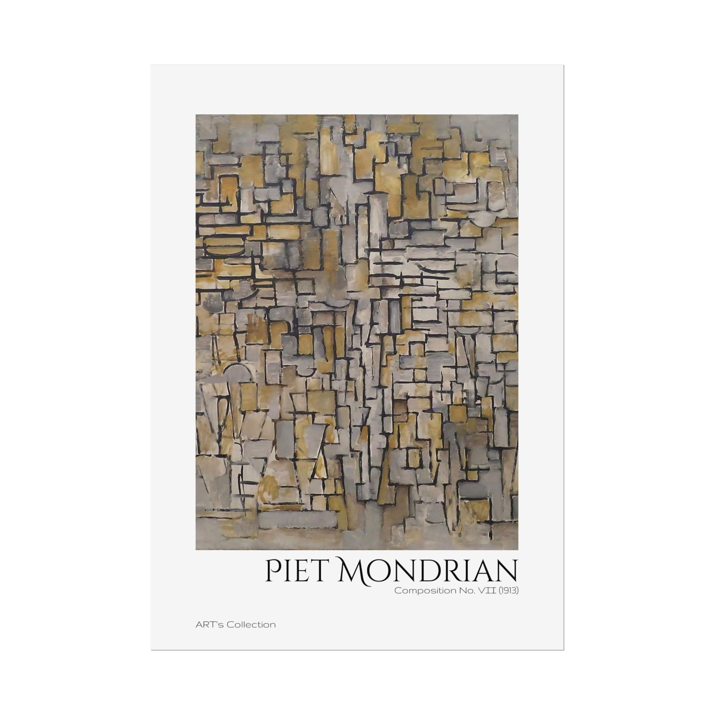 Tableau No. 2, Composition No. VII (1913) by Piet Mondrian / Affiche imprimée - Série ART's Collection