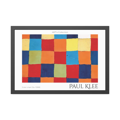 Color chart Qu 1 (1930)  by Paul Klee / Affiche Encadrée série ART's Collection