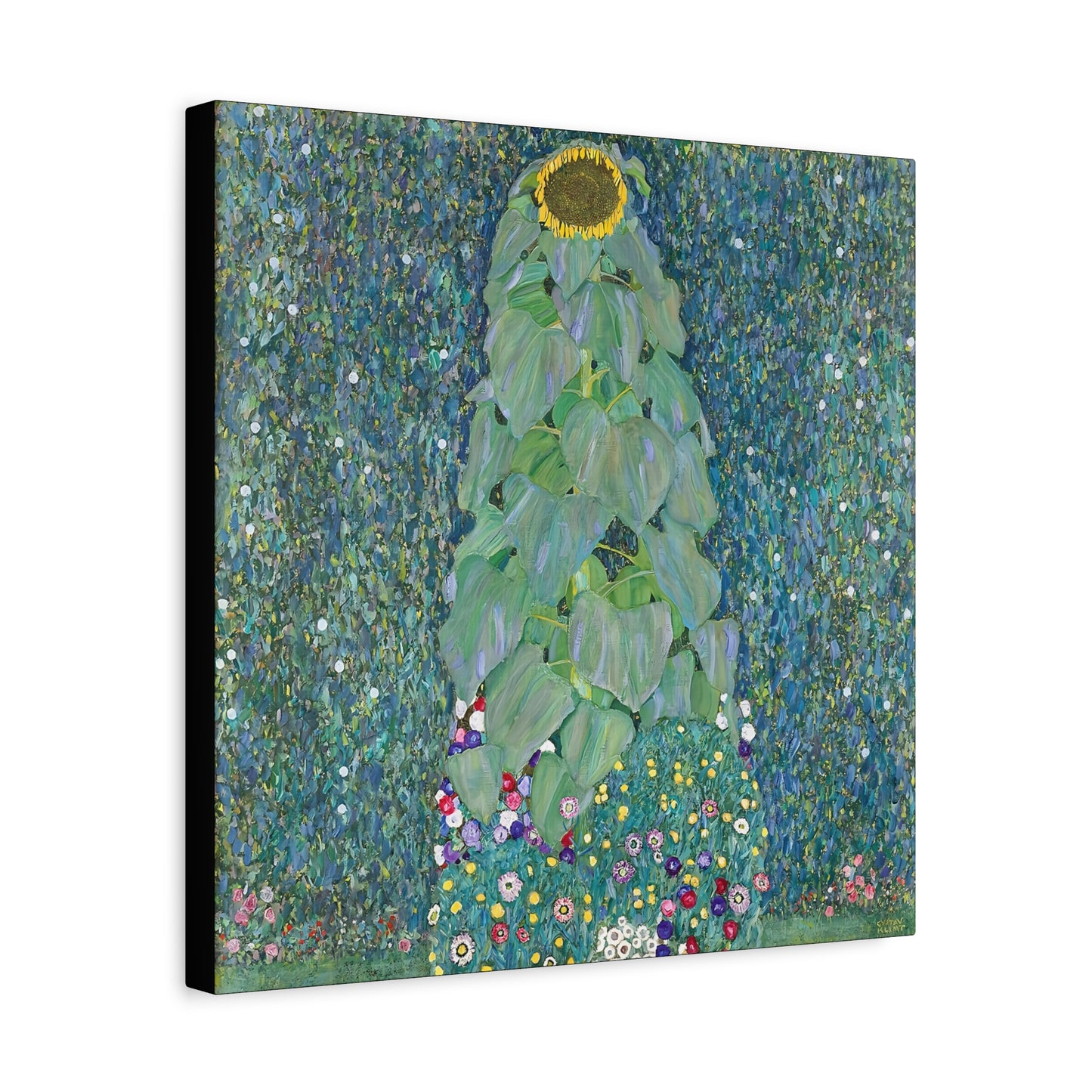 Sunflowers (1883) by Gustav Klimt / Reproduction Fine Art sur Toile / Flanc Large Epaisseur 3.2 cm - 1.25 inch