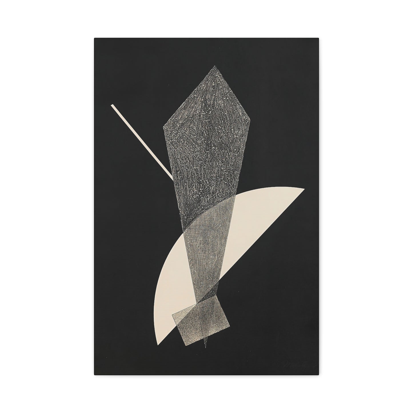 Konstruktion V (1923) by László Moholy-Nagy  / Reproduction Fine Art sur Toile /  Epaisseur 3.2 cm - 1.25 inch