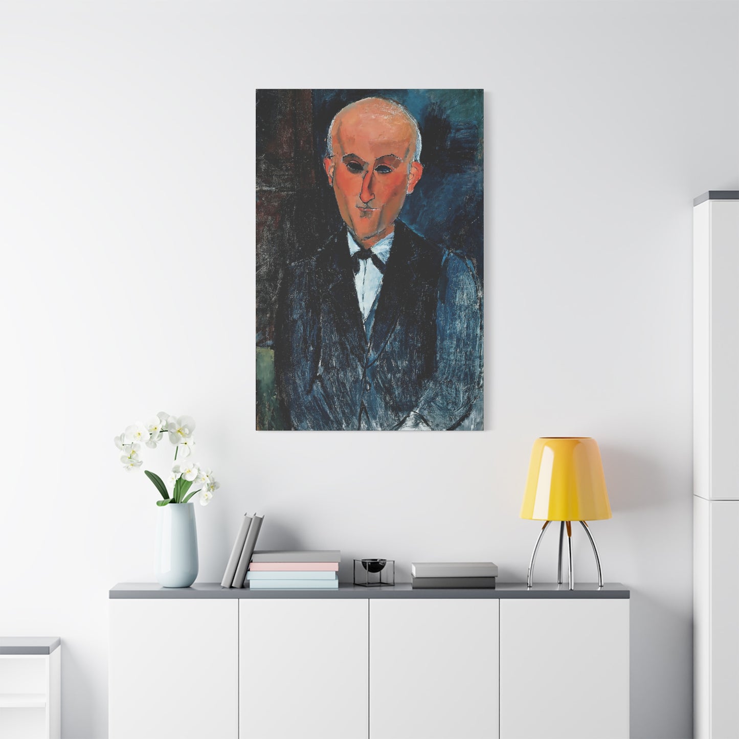 Max Jacob (1876-1944) de 1911-1922 by Amedeo Modigliani / Reproduction Fine Art sur Toile / Flanc Large Epaisseur 3.2 cm - 1.25 inch