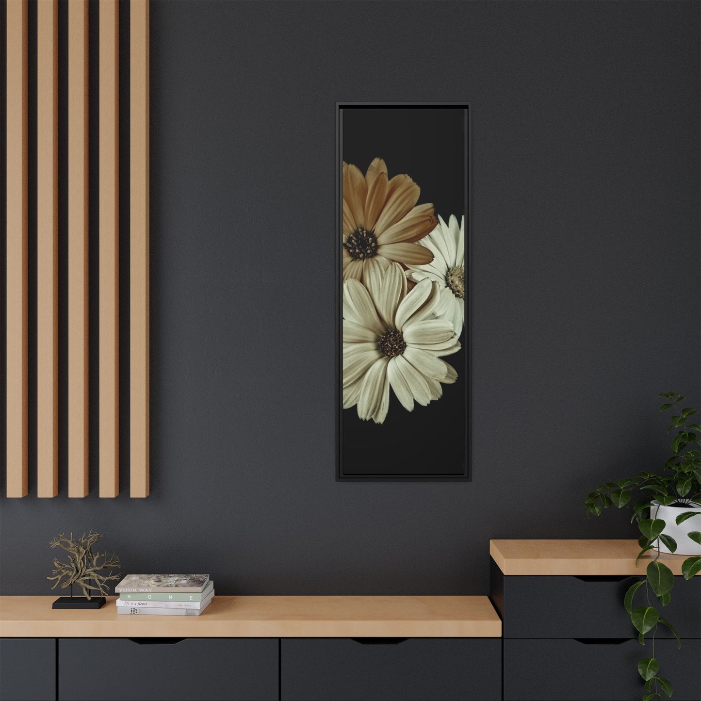 Collection Signature "FLORAL Numéro 3" sur Toile encadrée avec caisse américaine