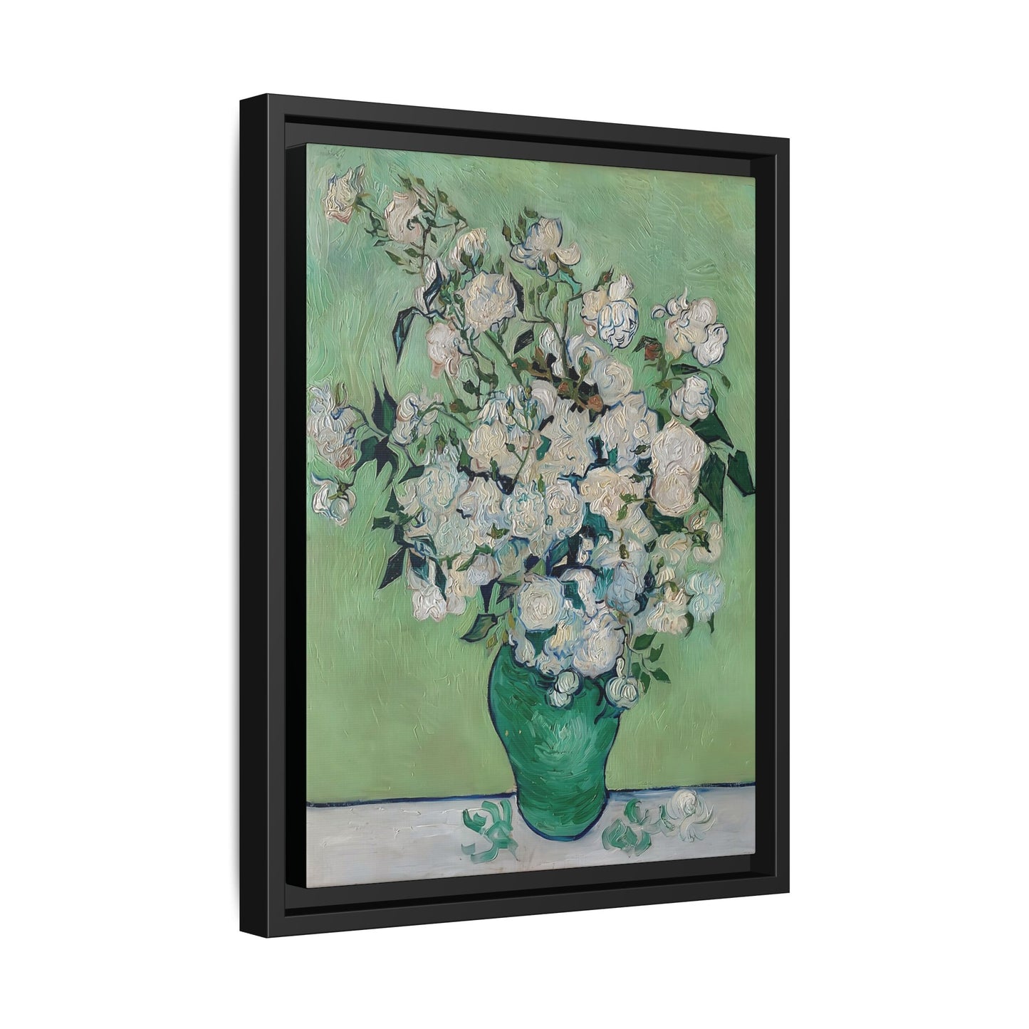 Roses (1890) by Vincent van Gogh / Toile encadrée sur caisse américaine