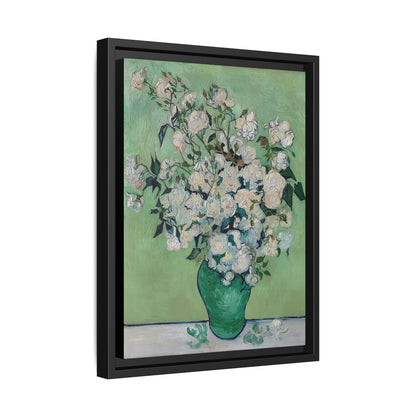 Roses (1890) by Vincent van Gogh / Toile encadrée sur caisse américaine