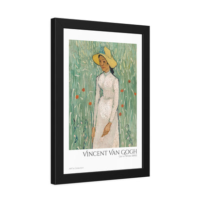 Girl in White (1890) by Vincent Van Gogh / Affiche Encadrée série ART's Collection