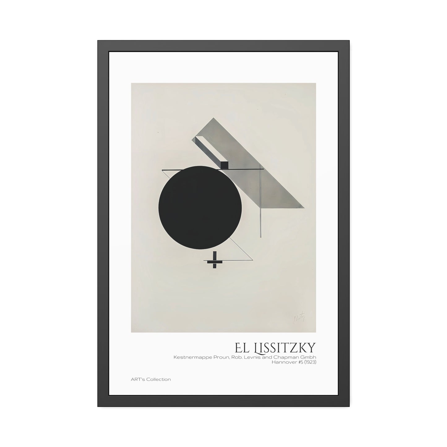 Kestnermappe Proun, Rob. Levnis and Chapman GmbH Hannover #5 (1923) by El Lissitzky / Affiche Encadrée série ART's Collection