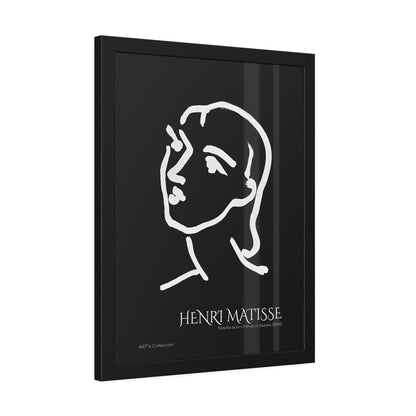Nadia aux cheveux lisses (1948) black édition by Henri Matisse / Affiche Encadrée série ART's Collection