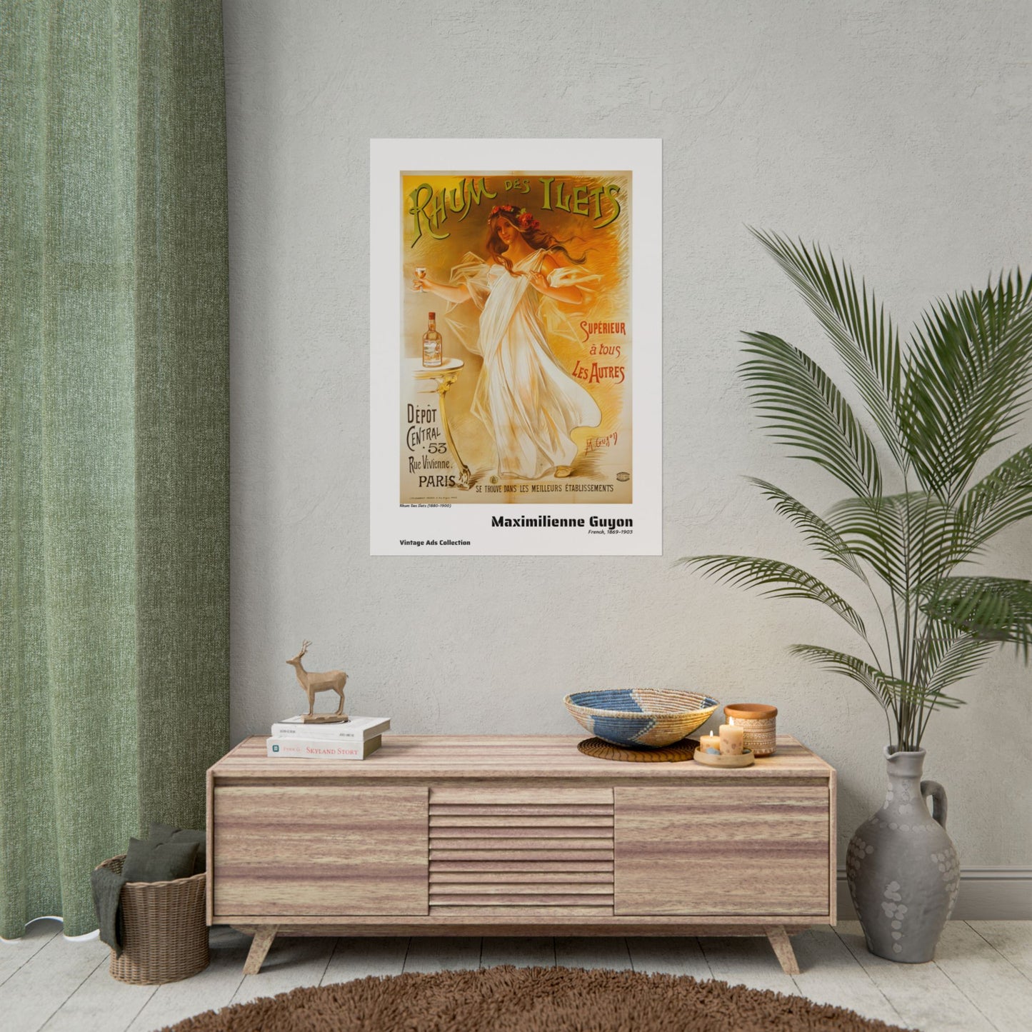 Rhum Des Ilets (1880-1900) by Maximilienne Guyon / Affiche imprimée - Série Vintage Ads Collection