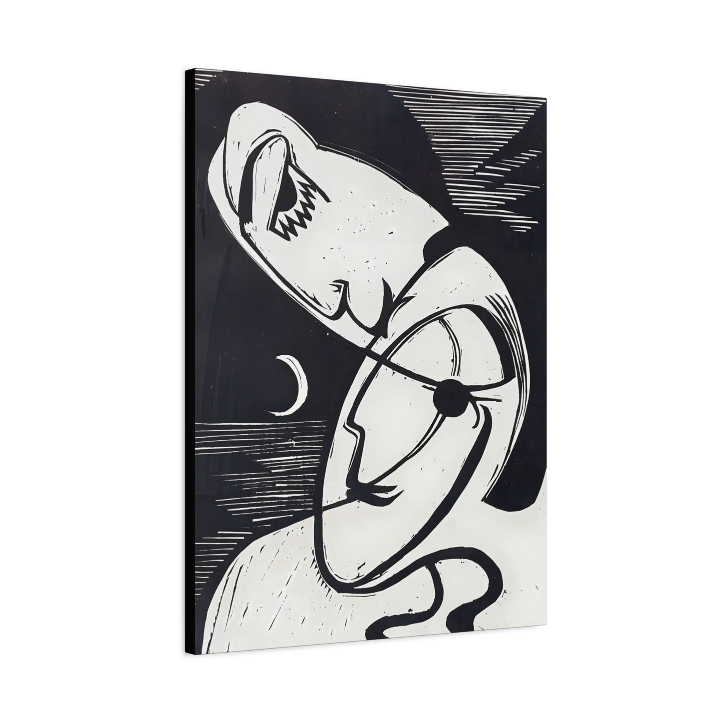 The Kiss (1930) by Ernst Ludwig Kirchner / Reproduction Fine Art sur Toile /  Epaisseur 3.2 cm - 1.25 inch