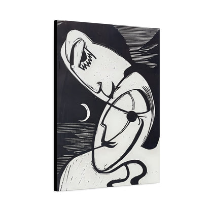 The Kiss (1930) by Ernst Ludwig Kirchner / Reproduction Fine Art sur Toile /  Epaisseur 3.2 cm - 1.25 inch