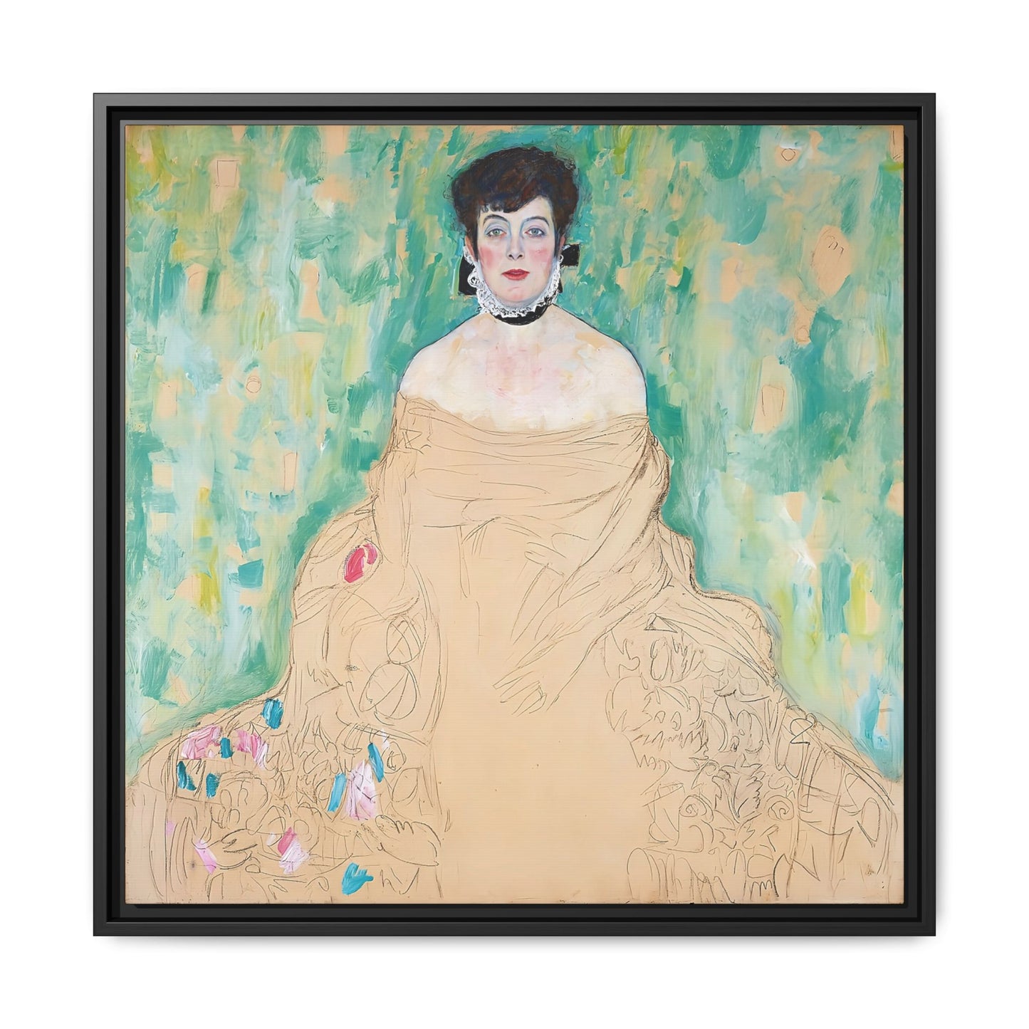 Amalie Zuckerkandl (1917) by Gustav Klimt / Toile encadrée sur caisse américaine