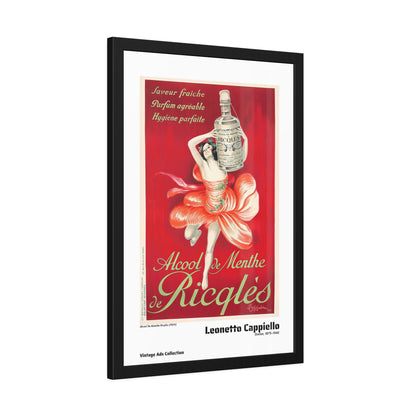 Alcool De Menthe Ricqlès (1924) by Leonetto Cappiello / Affiche Encadrée Série Vintage Ads Collection
