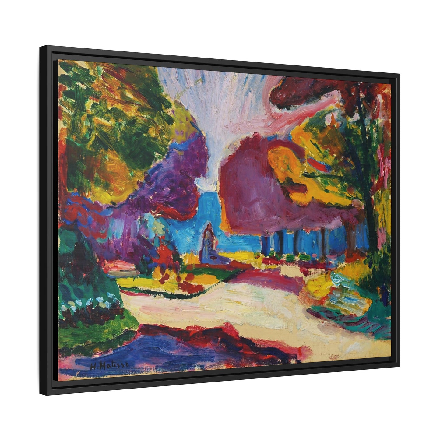 Jardin du Luxembourg, Paris (1902) by Henri Matisse  / Toile encadrée sur caisse américaine