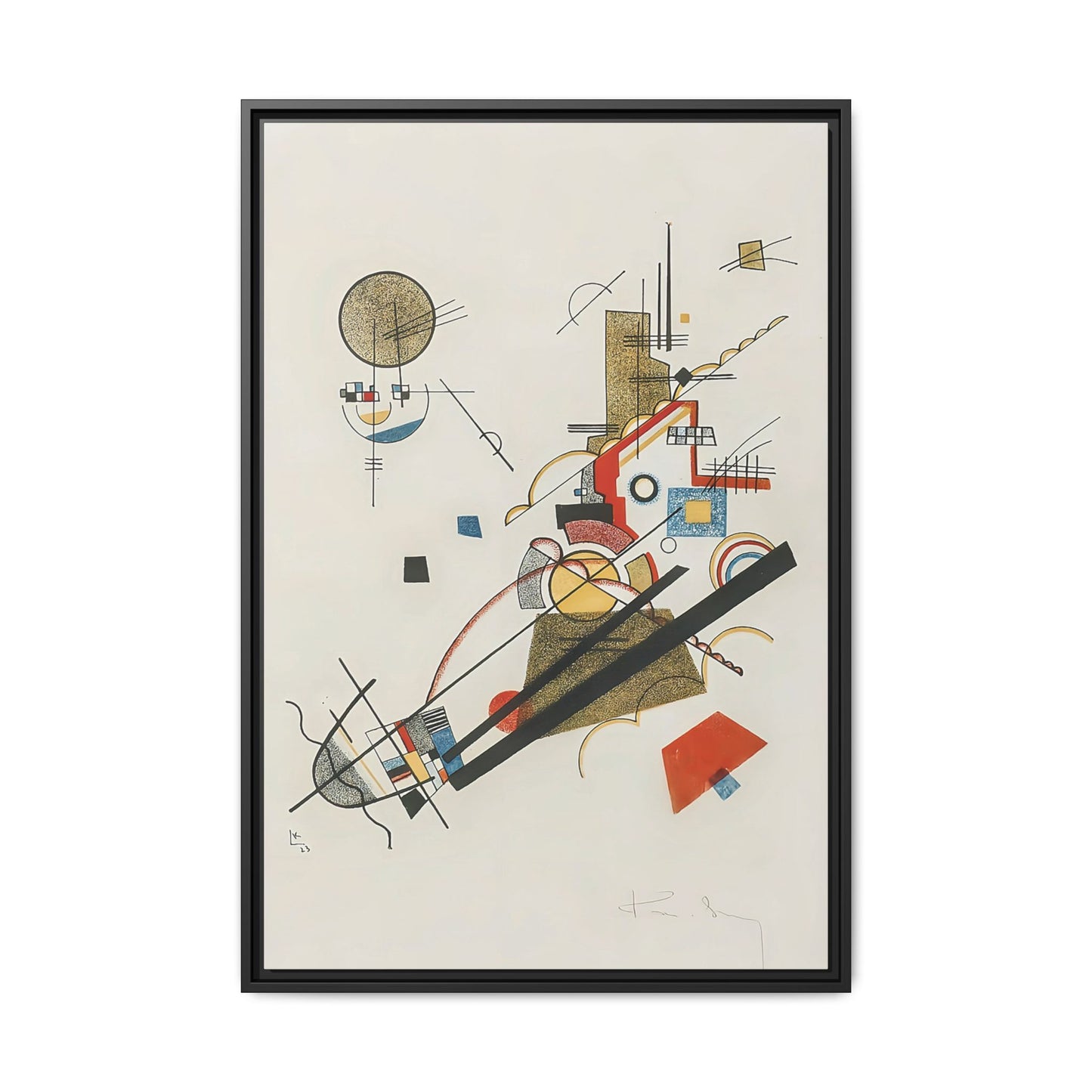Frohlicher Augsteig (1923) by Wassily Kandinsky / Toile encadrée sur caisse américaine