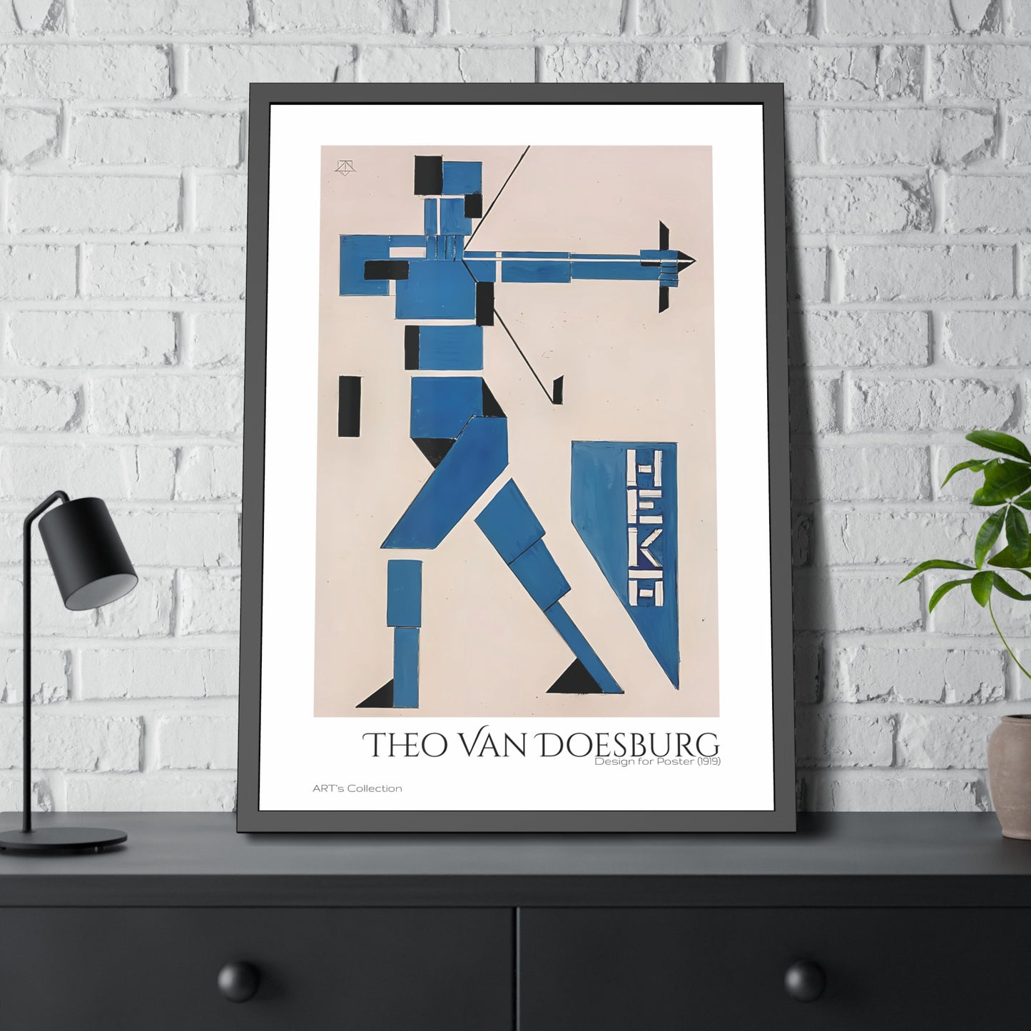 Design for Poster (1919) by Theo van Doesburg  / Affiche Encadrée série ART's Collection