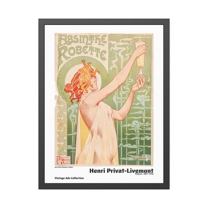 Absinthe Robette (1896) by Henri Privat-Livemont / Affiche Encadrée Série Vintage Ads Collection