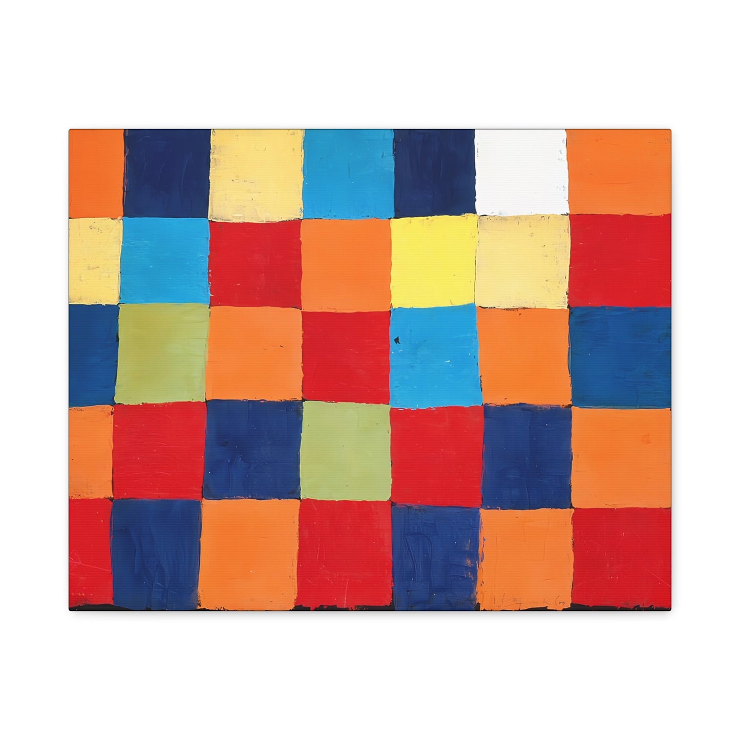 Color chart Qu 1 (1930) by Paul Klee / Reproduction Fine Art sur Toile / Large Epaisseur 3.2 cm - 1.25 inch