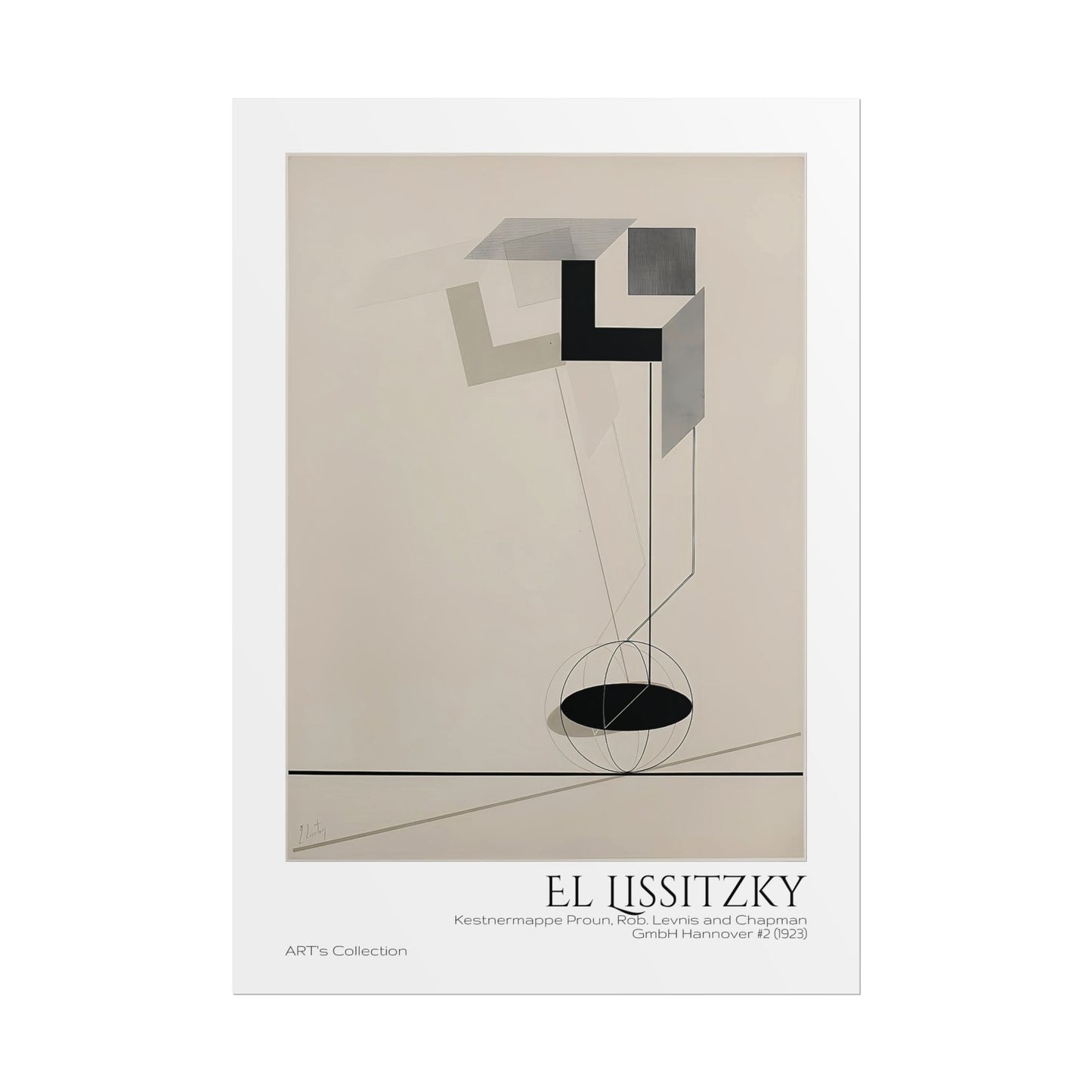 Kestnermappe Proun, Rob. Levnis and Chapman GmbH Hannover #2 (1923) by El Lissitzky / Affiche imprimée - Série ART's Collection