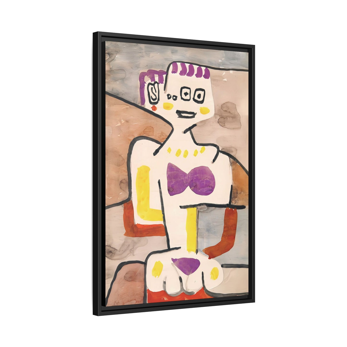 The Girl in the North (ca. 1939) by Paul Klee / Toile encadrée sur caisse américaine