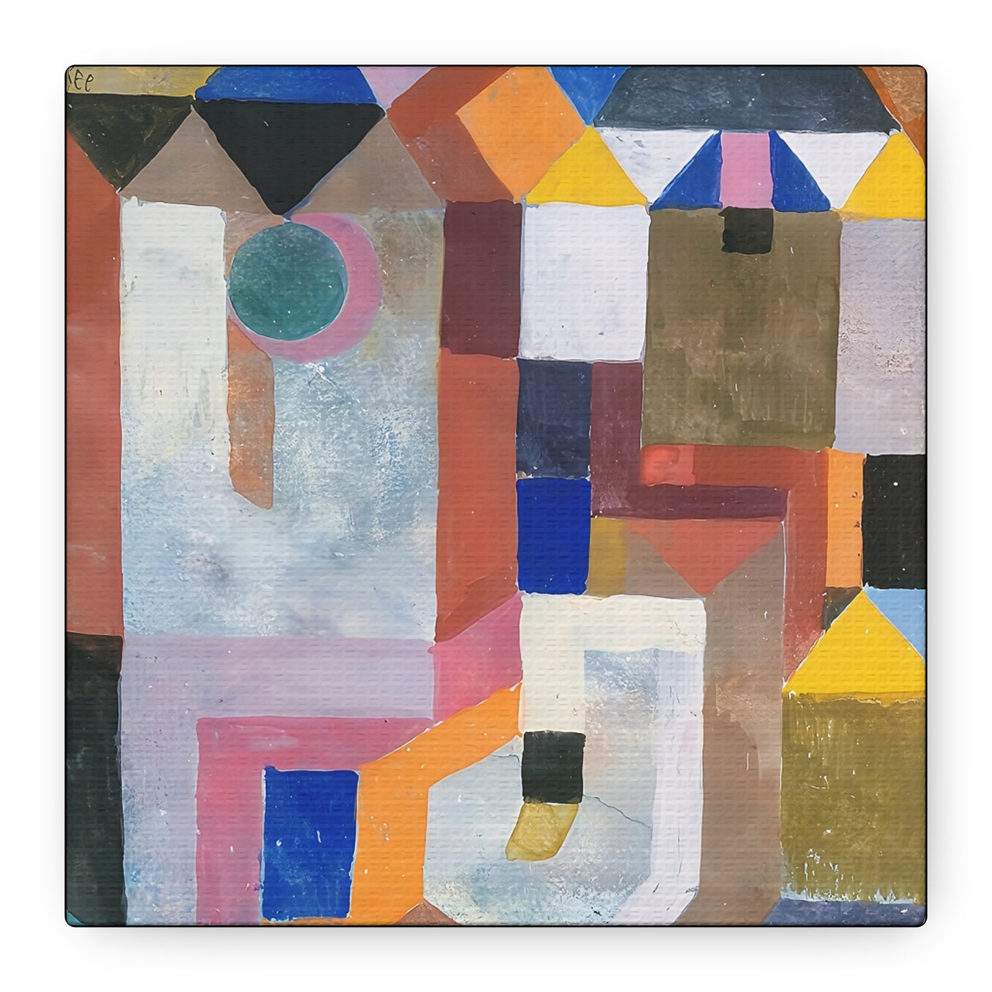 Colorful Architecture (1917) by Paul Klee   / Reproduction Fine Art sur Toile / Epaisseur 3,2cm - 1'25 po