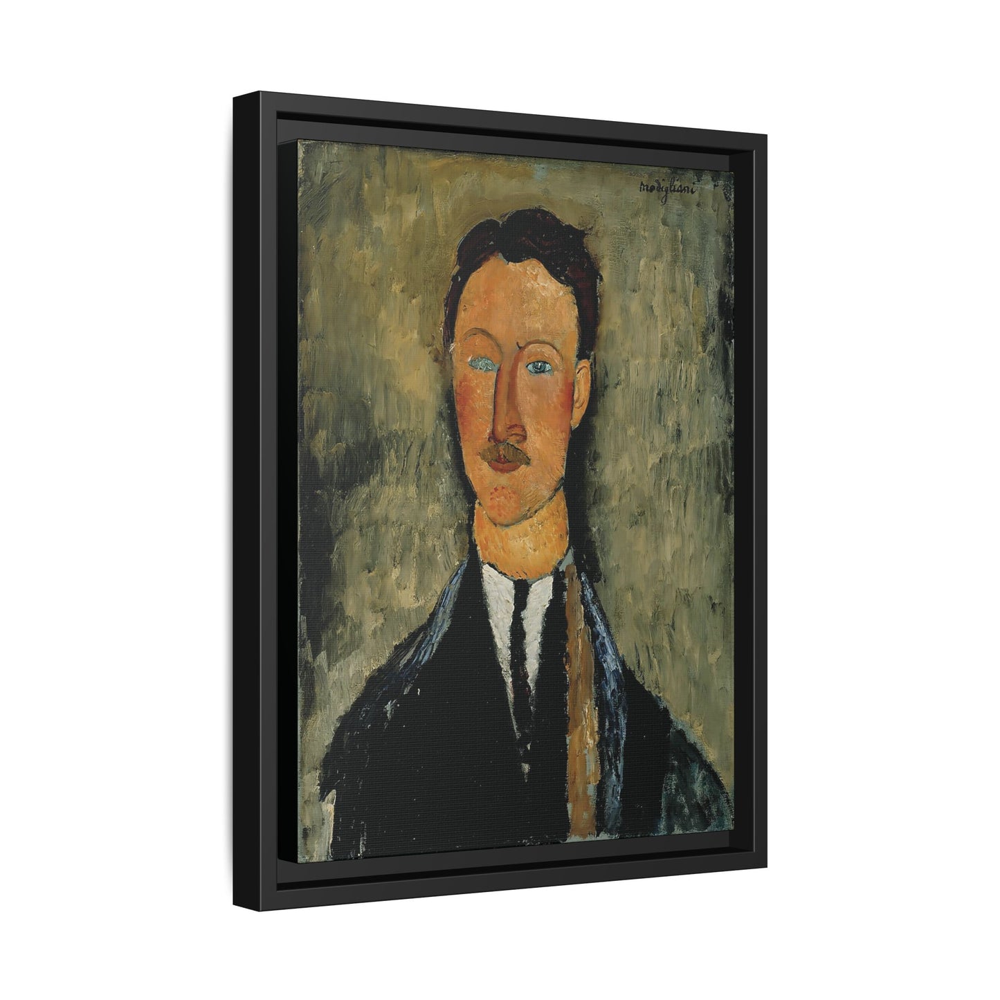 Portrait Of The Artist Léopold Survage (1918) by Amedeo Modigliani / Toile encadrée sur caisse américaine