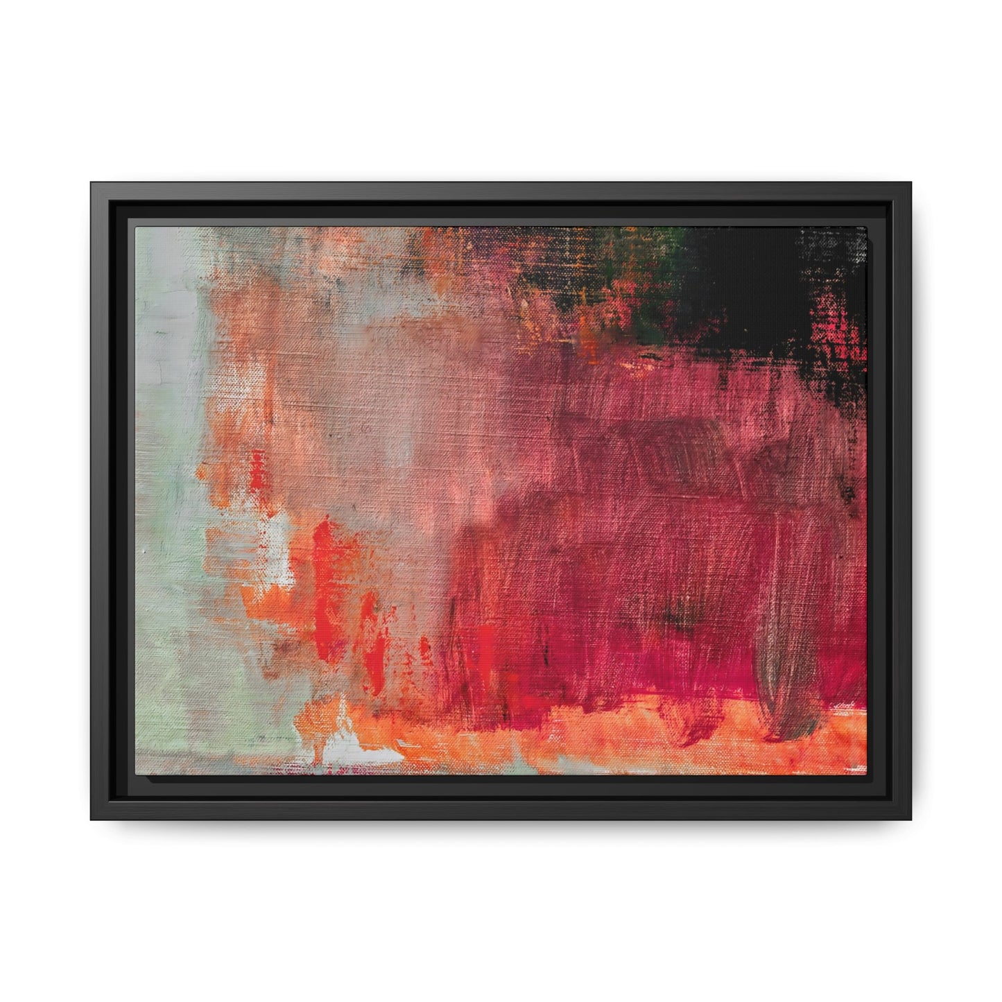 Tableau Contemporain Rubis "Série Sign Collections" / Toile encadrée sur caisse américaine