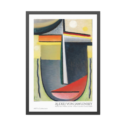 Abstract Head, Inner Vision Green-Gold (1926) by Alexej von Jawlensky  / Affiche Encadrée série ART's Collection