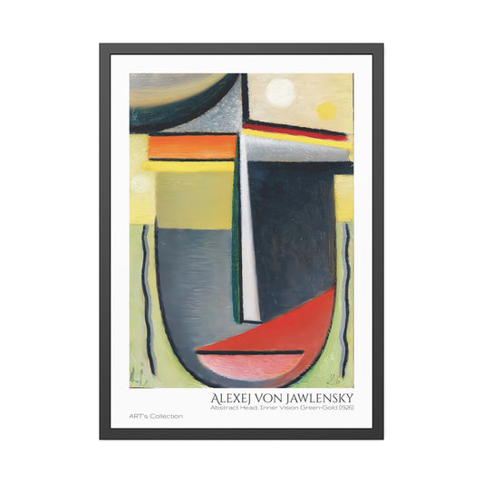 Abstract Head, Inner Vision Green-Gold (1926) by Alexej von Jawlensky  / Affiche Encadrée série ART's Collection