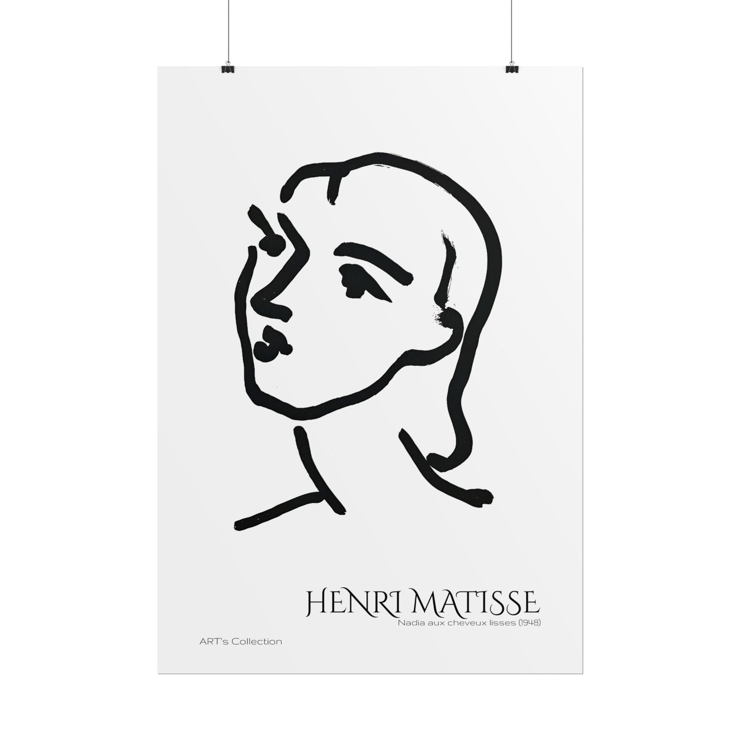 Nadia aux cheveux lisses (1948) by Henri Matisse / Affiche imprimée - Série ART's Collection