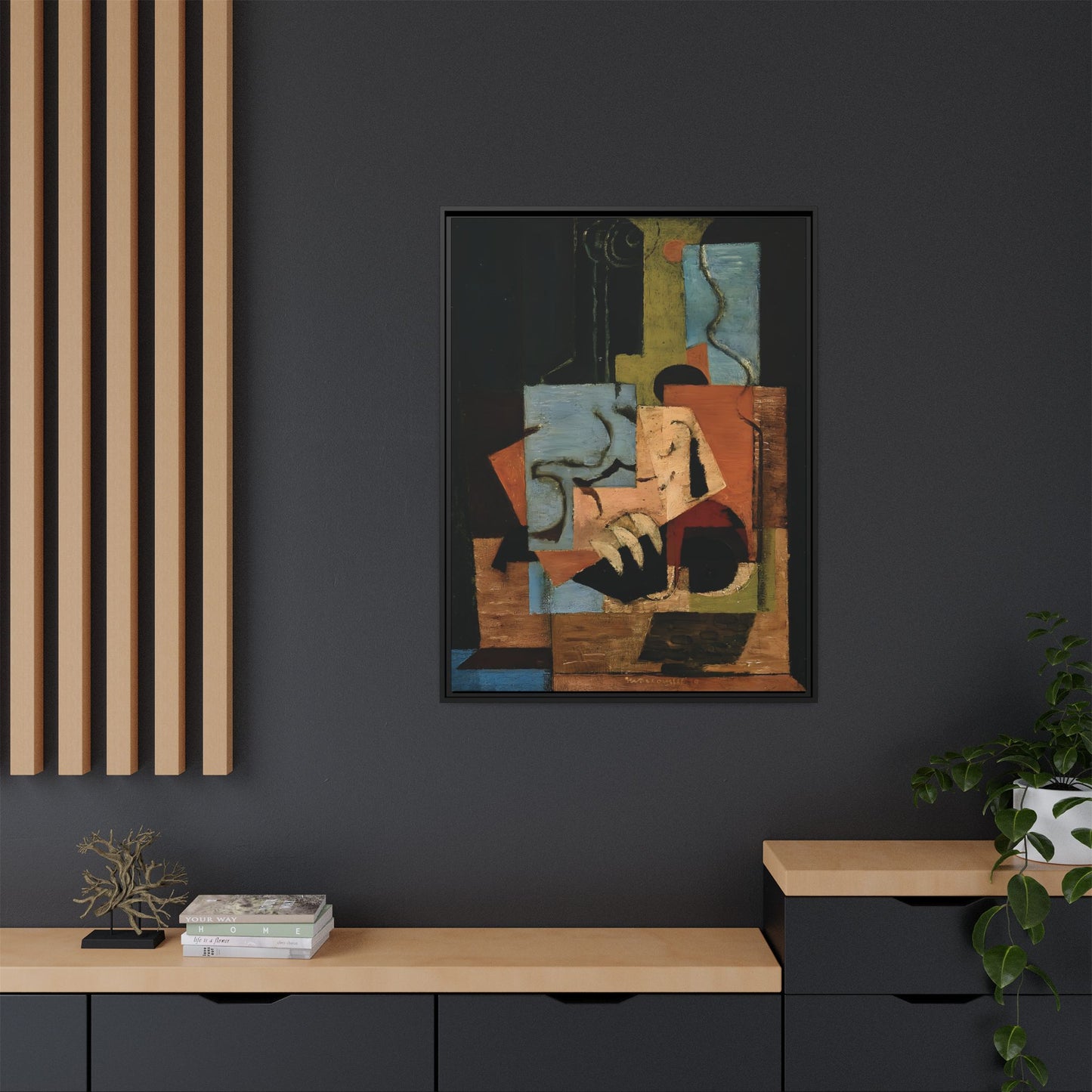 Composition (1919) by Louis Marcoussis / Toile encadrée sur caisse américaine